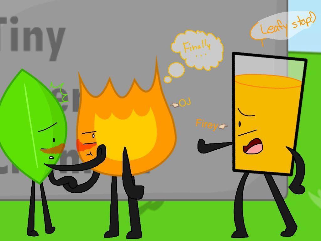 BFDI Characters Doing Things Firey Switched Bodies W/ OJ