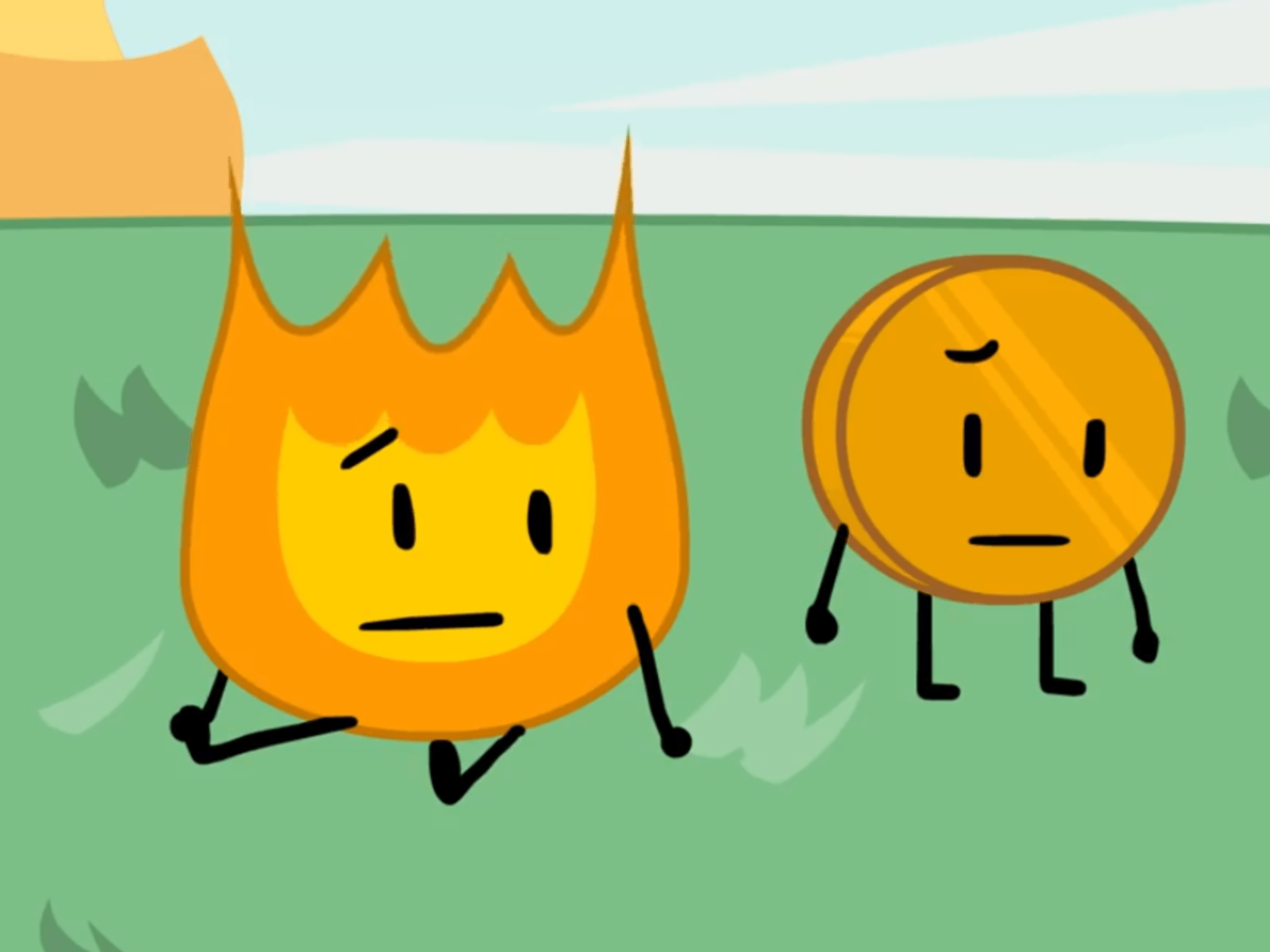 Bfdi Firey And Flower.