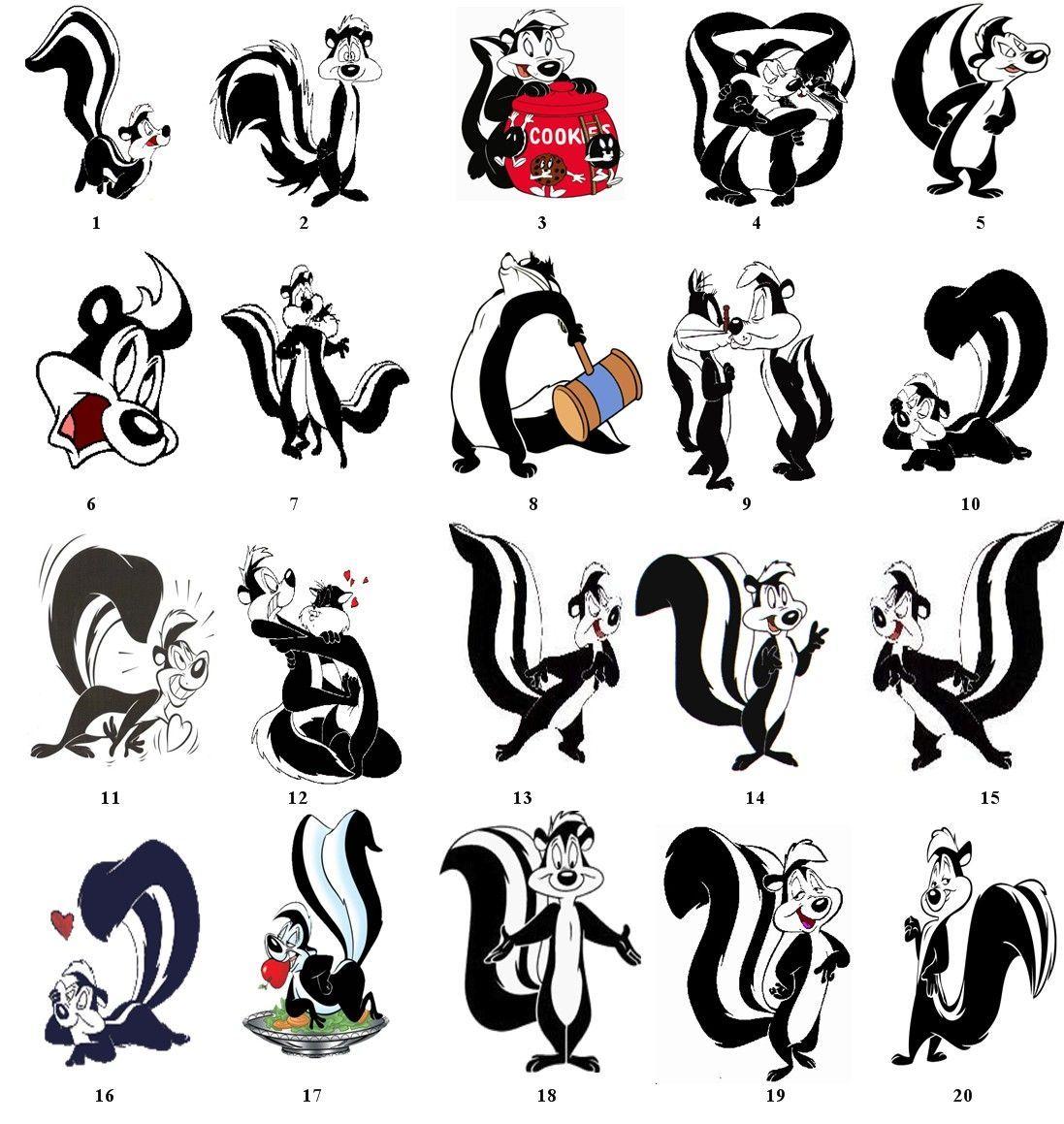 Pepe Le Pew the skunk and his on going infatuation with Penelope.