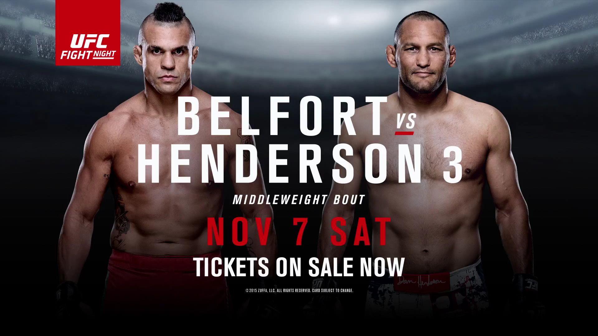 UFC FIGHT NIGHT BELFORT VS. HENDERSON 3 WEIGH IN