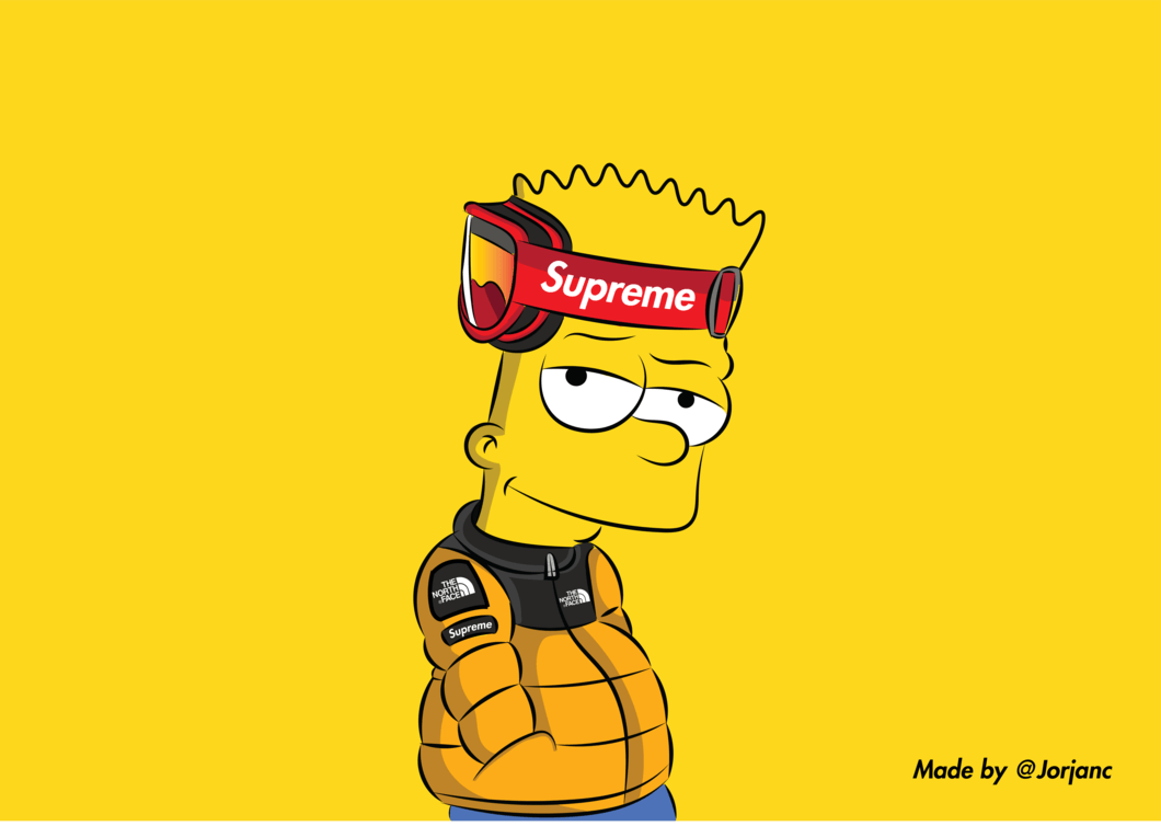 Bape Hypebeast Bart Simpson Supreme Wallpaper - Supreme Bart