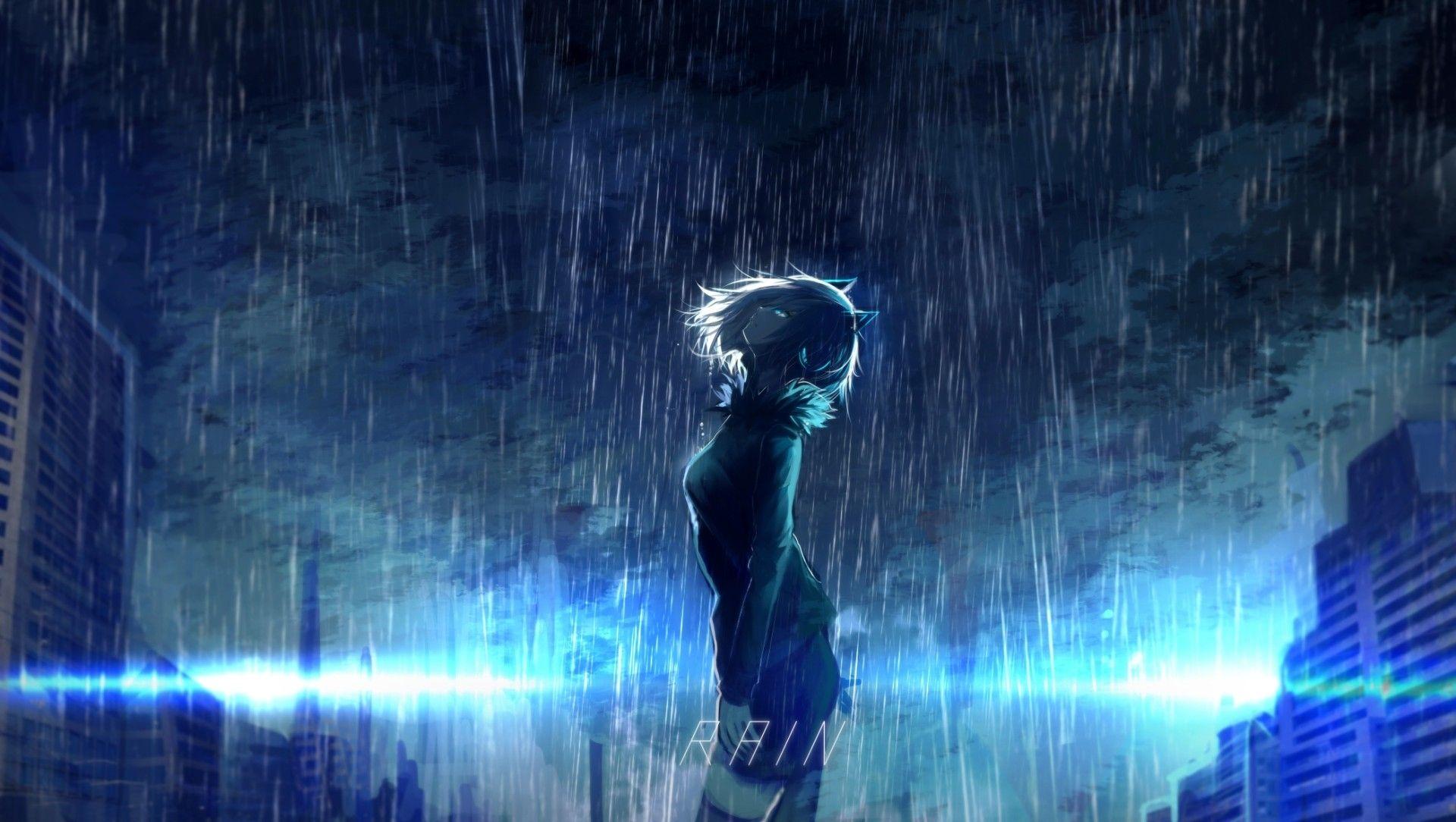 Awesome Anime Girl Rain Wallpaper Gallery Wallpaper HD