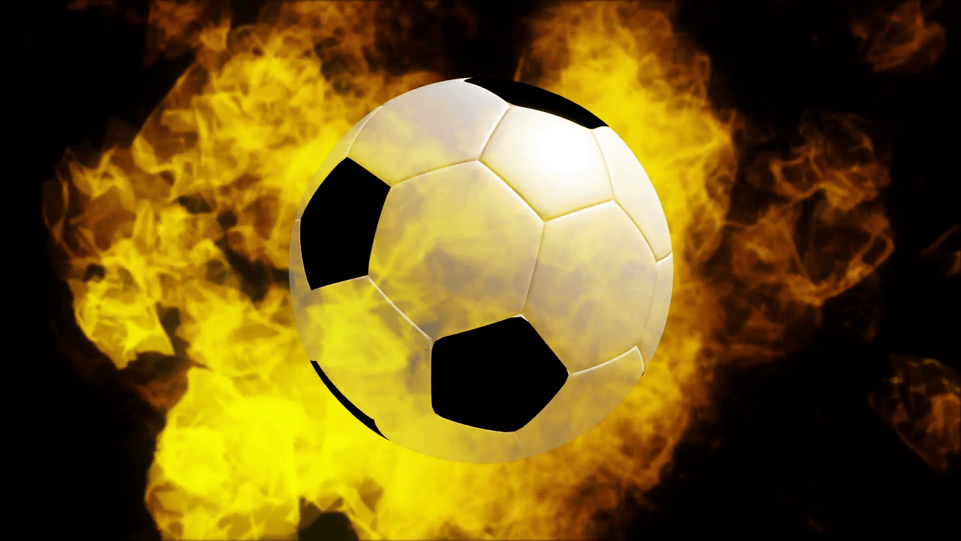 Soccerball On Fire Motion Background