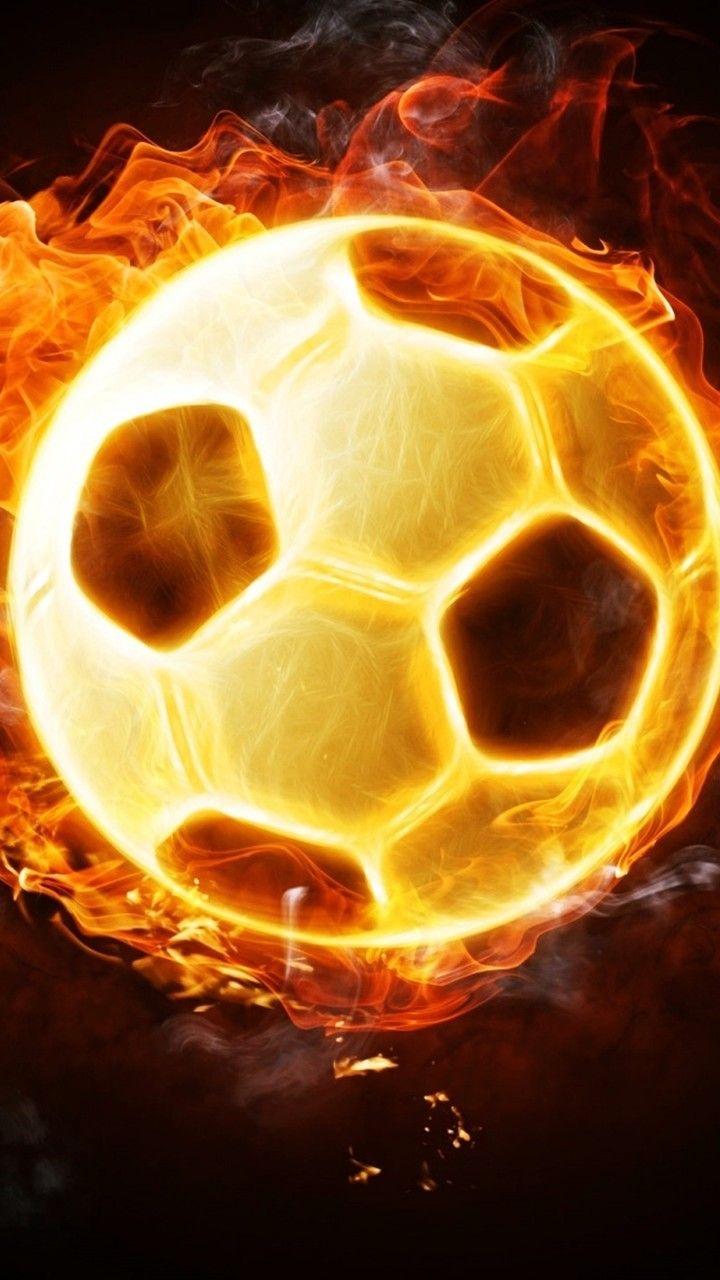 Football Soccer Fire Ball 4k Moto G, X Xperia Z Z3 Compact