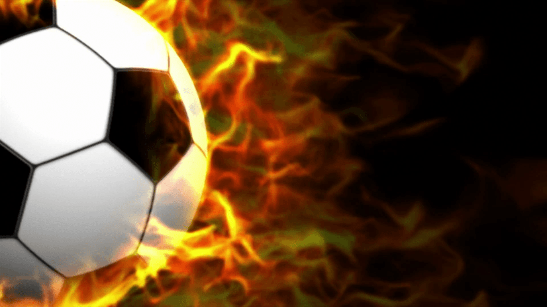 Fiery Soccer Ball Animation, Rendering, Background Loop, 4k Motion