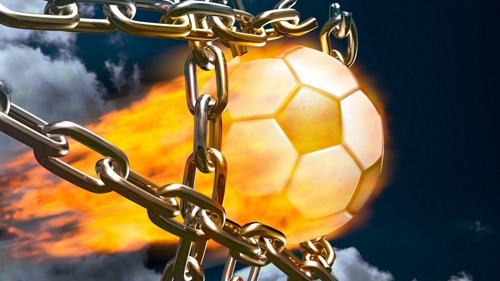 Cool Flaming Soccer Ball Wallpaper 9904
