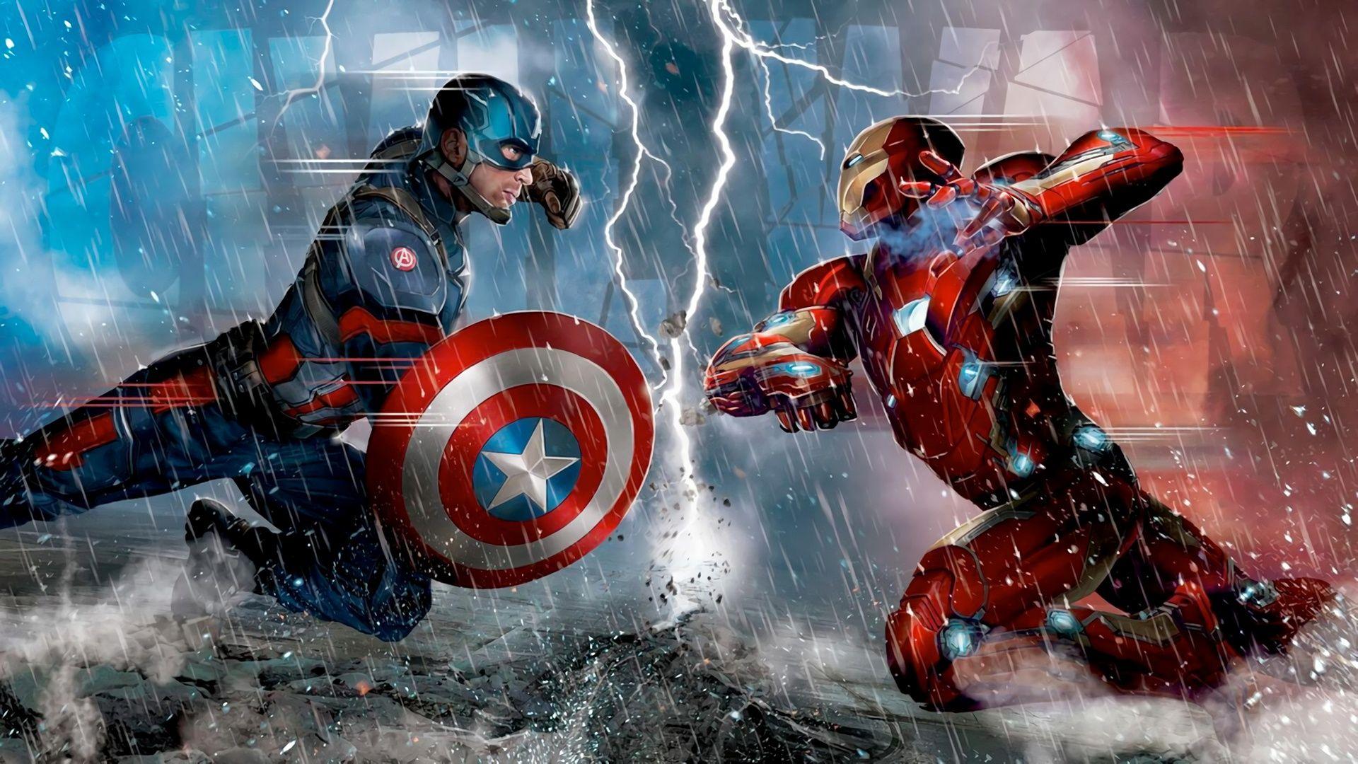 Captain America Vs Iron Man Wallpaper
