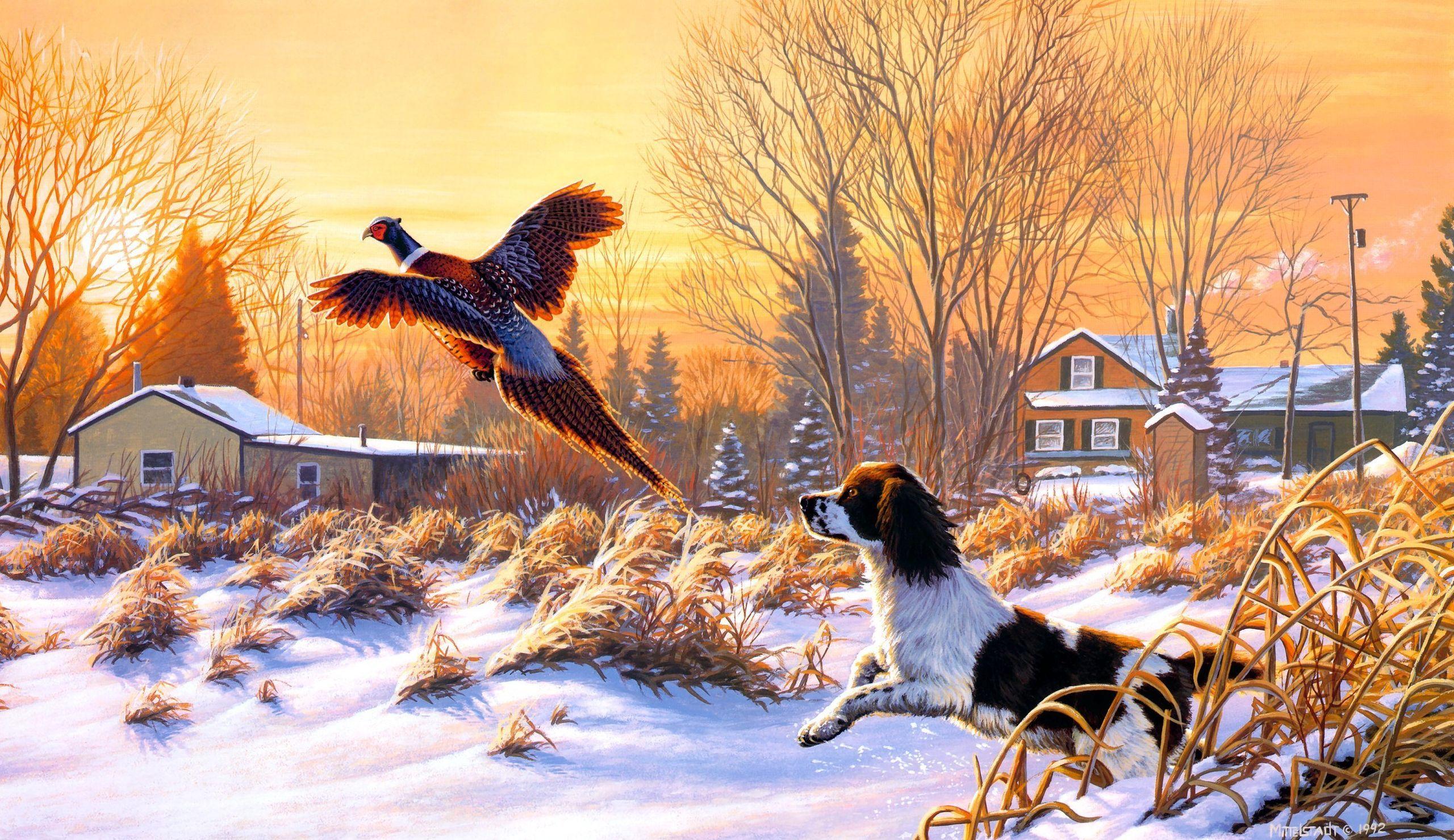 Hunting Dogs Wallpaper Art Wallpaper and Background