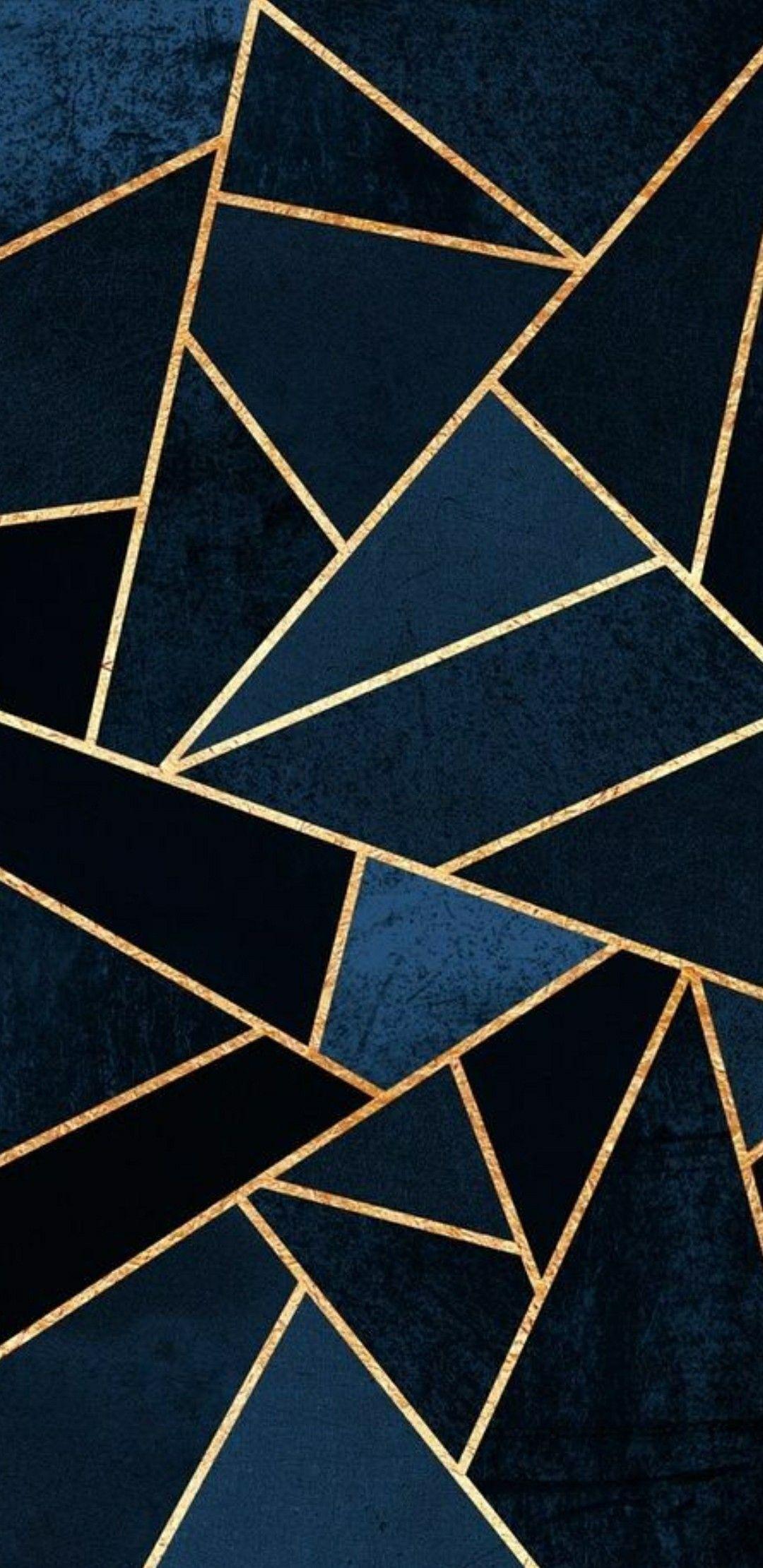 blue gold wallpaper