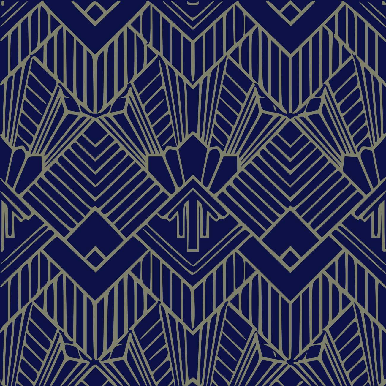 Art Deco Wallpaper Blue And Gold - carrotapp