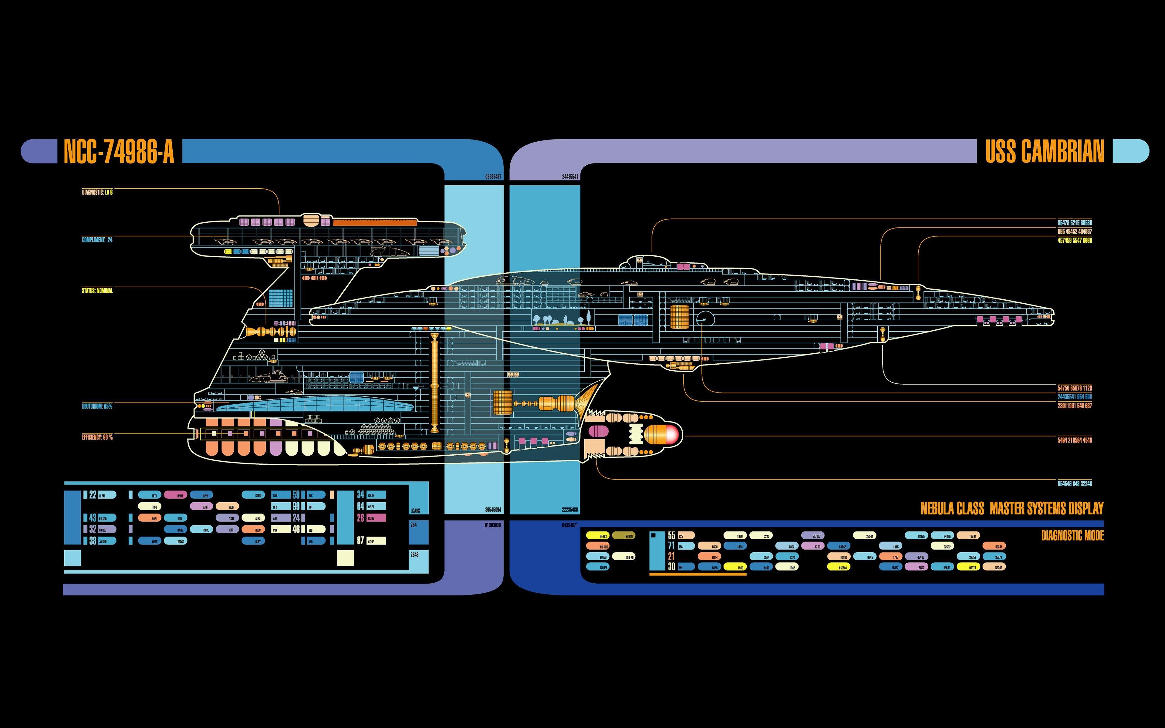 star trek lcars spaceship schematic wallpaper and background