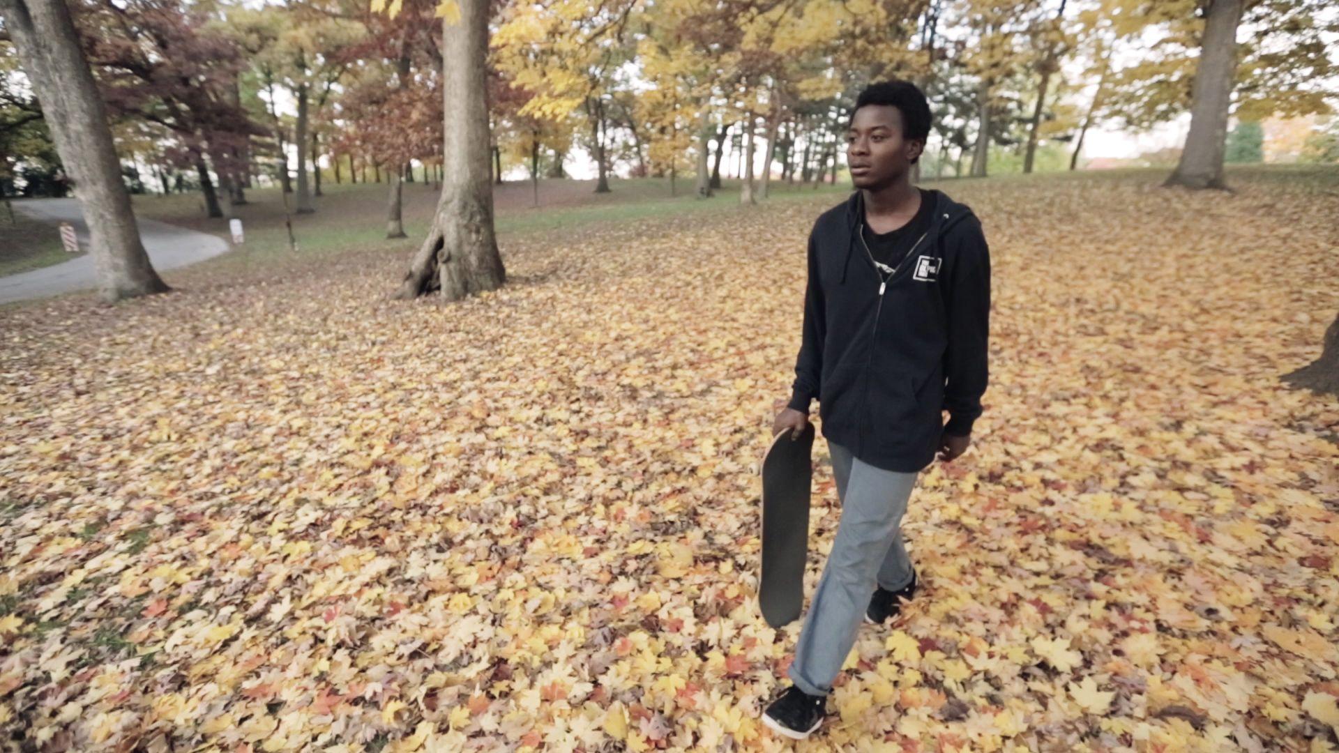 Minding the Gap Walking Through Fall Leaves