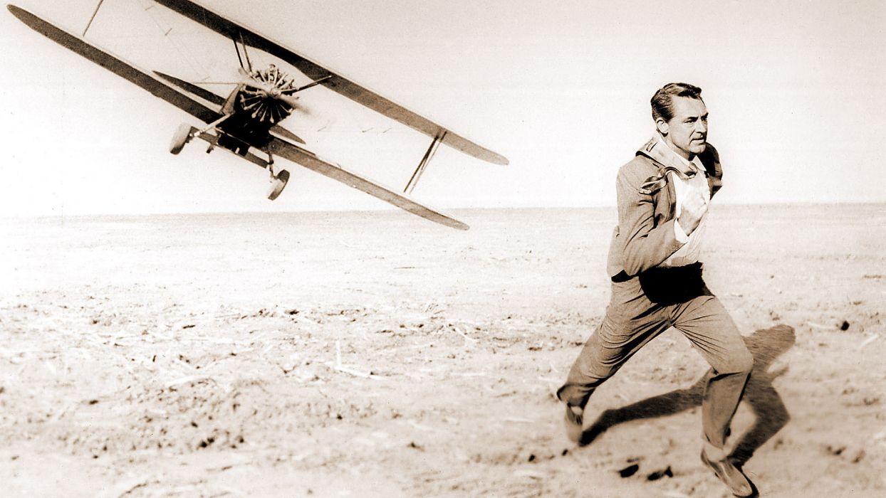 North by Northwest Cary Grant aircraft airplane wallpaper