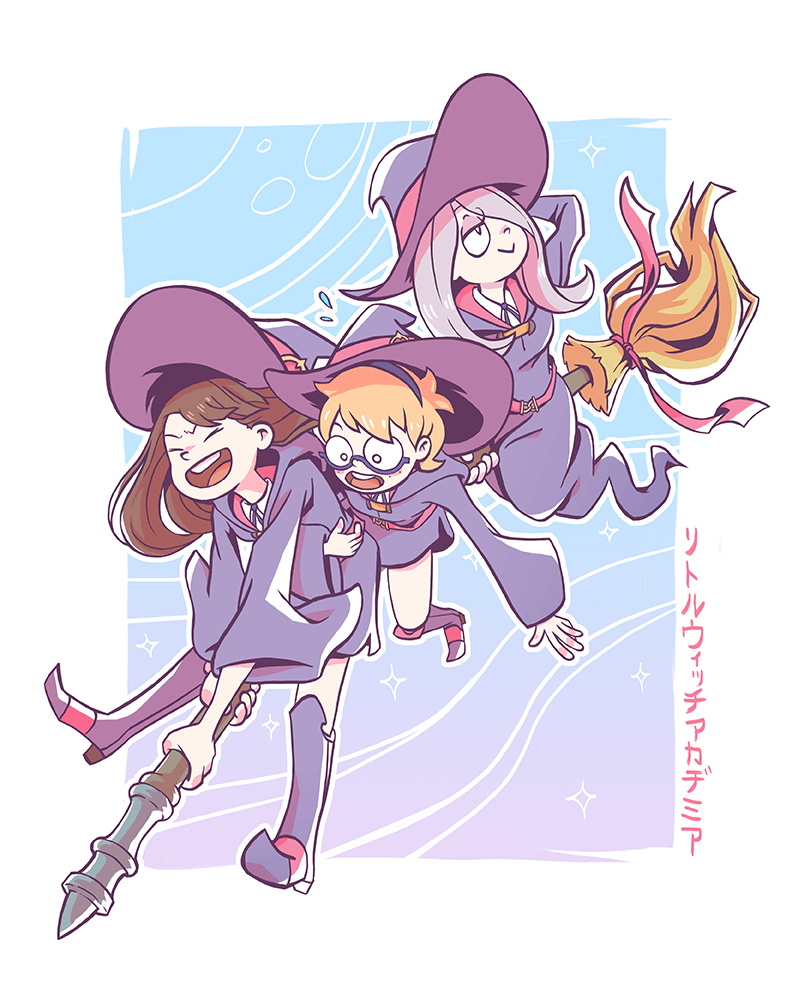 Little Witch Academia image Akko, Lotte and Sucy HD wallpaper