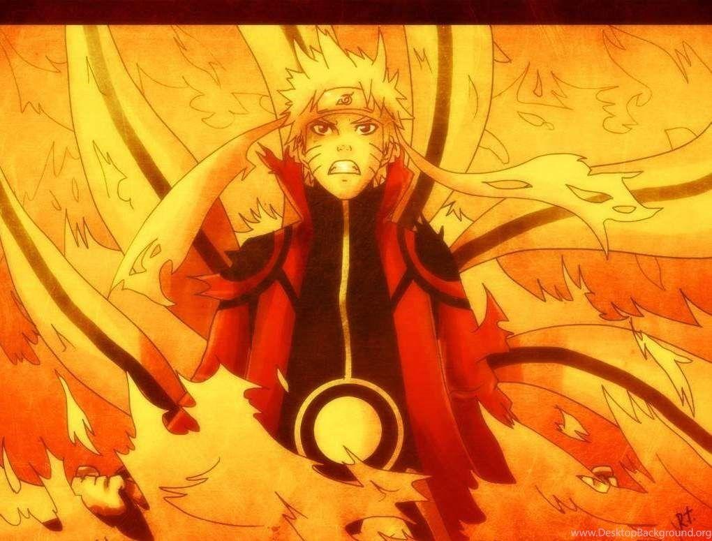 Naruto Uzumaki Nine Tailed Fox Background Wallpaper Desktop