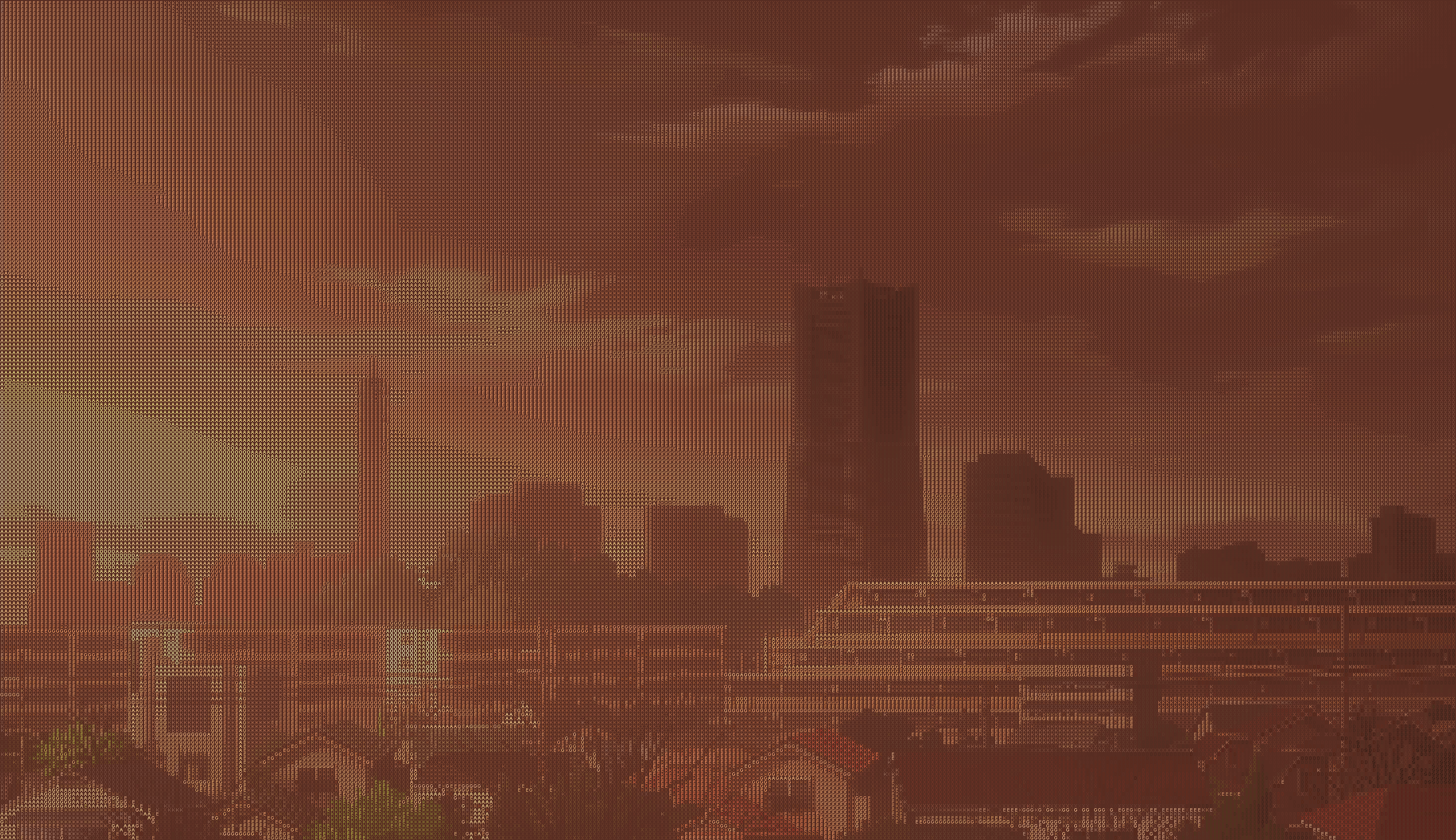 Some wallpaper converted to ASCII