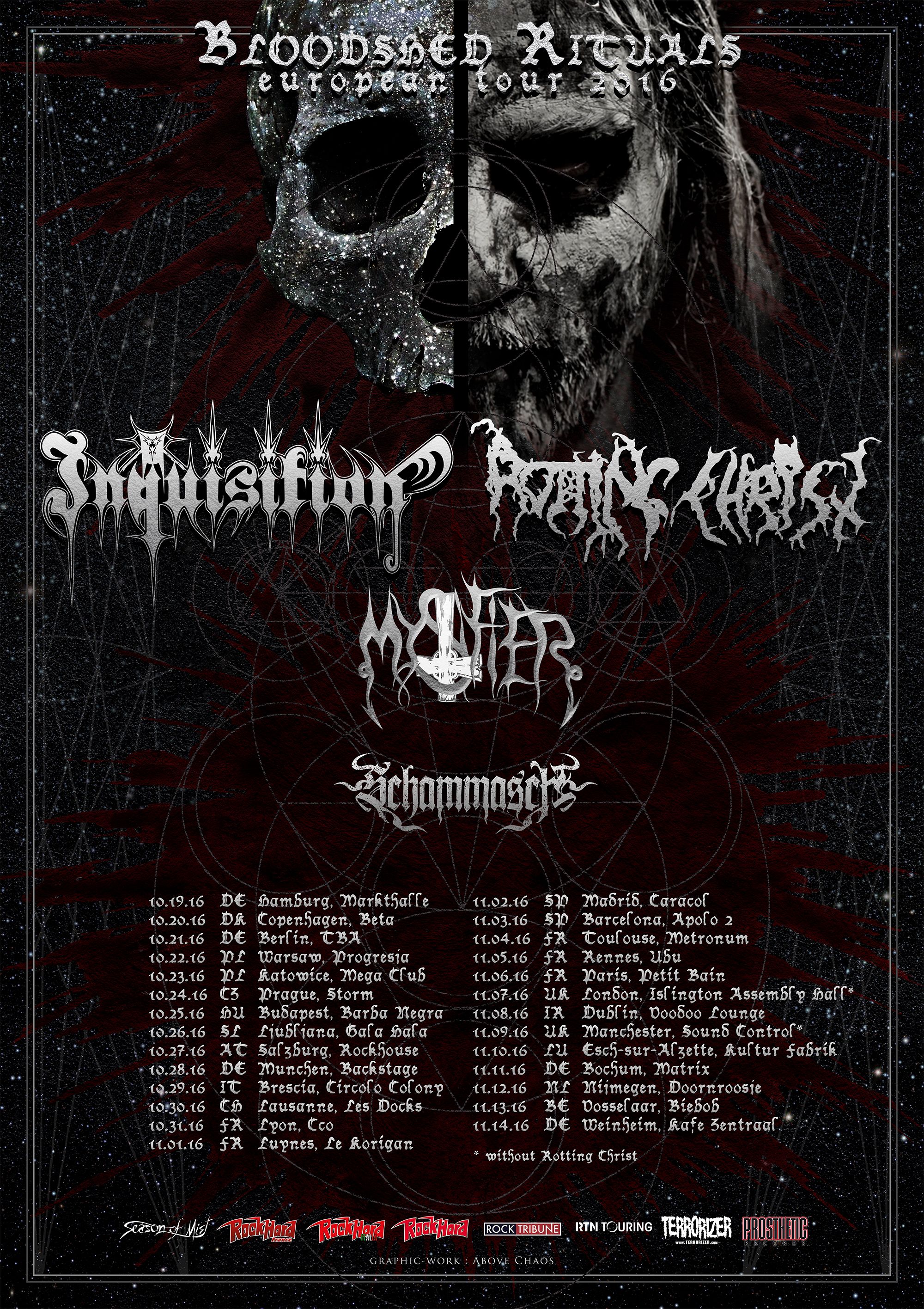 European Tour with Inquisition, Rotting Christ & Mystifier announced