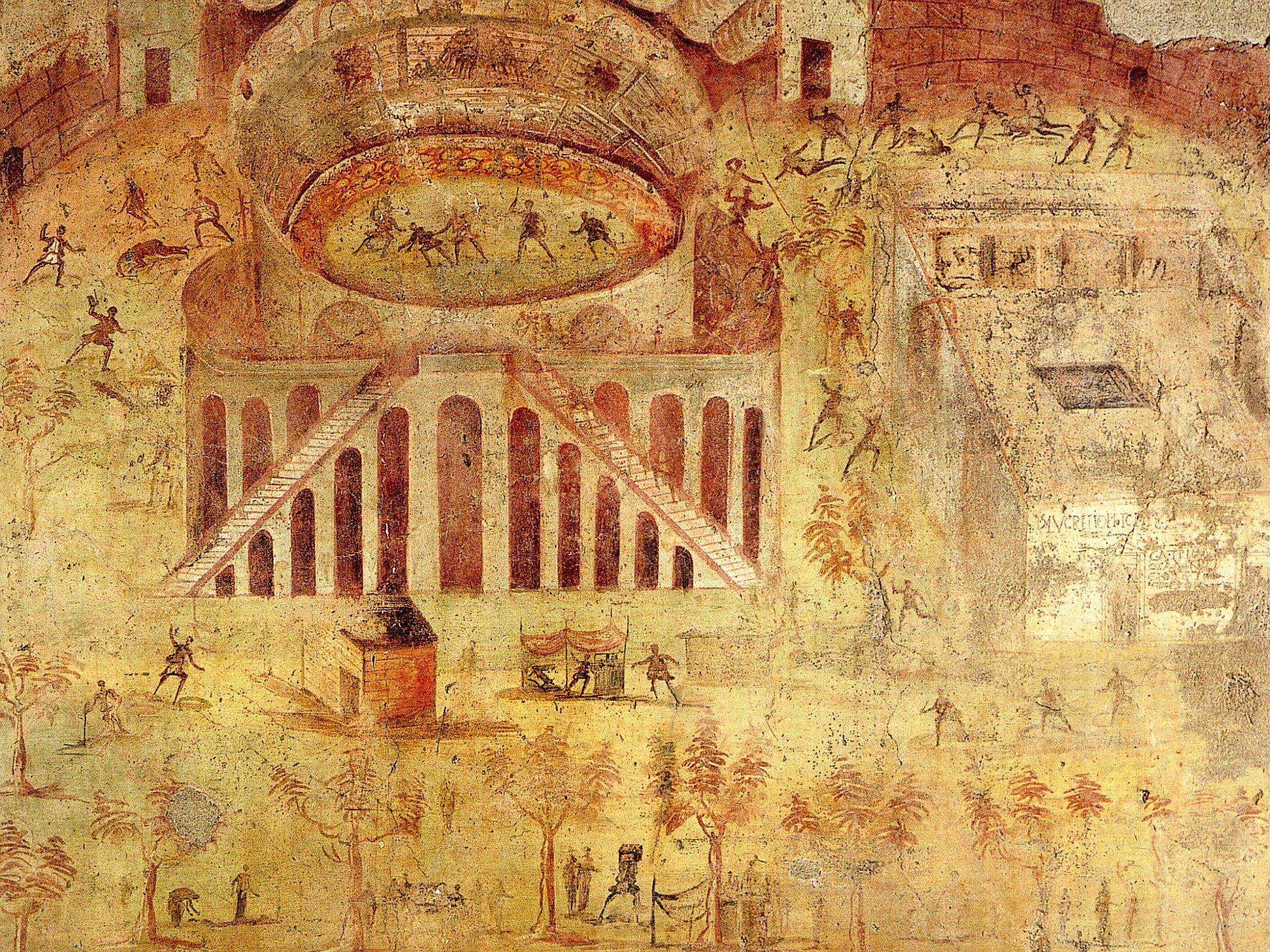 Amphitheatre Of Pompeii Wallpaper 9 X 1440