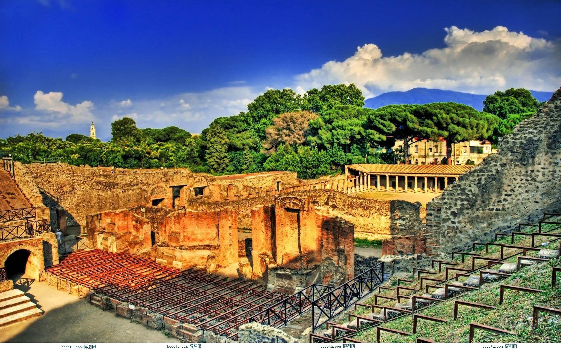 Amphitheatre Of Pompeii Wallpaper and Background Image