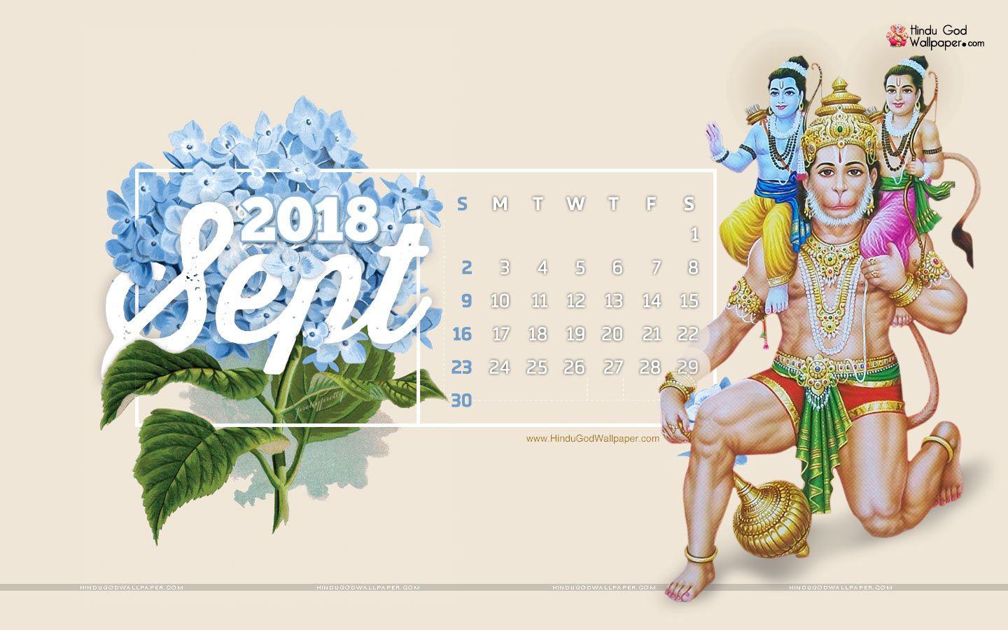September 2018 Desktop Calendar Wallpaper & HD Background Free Download