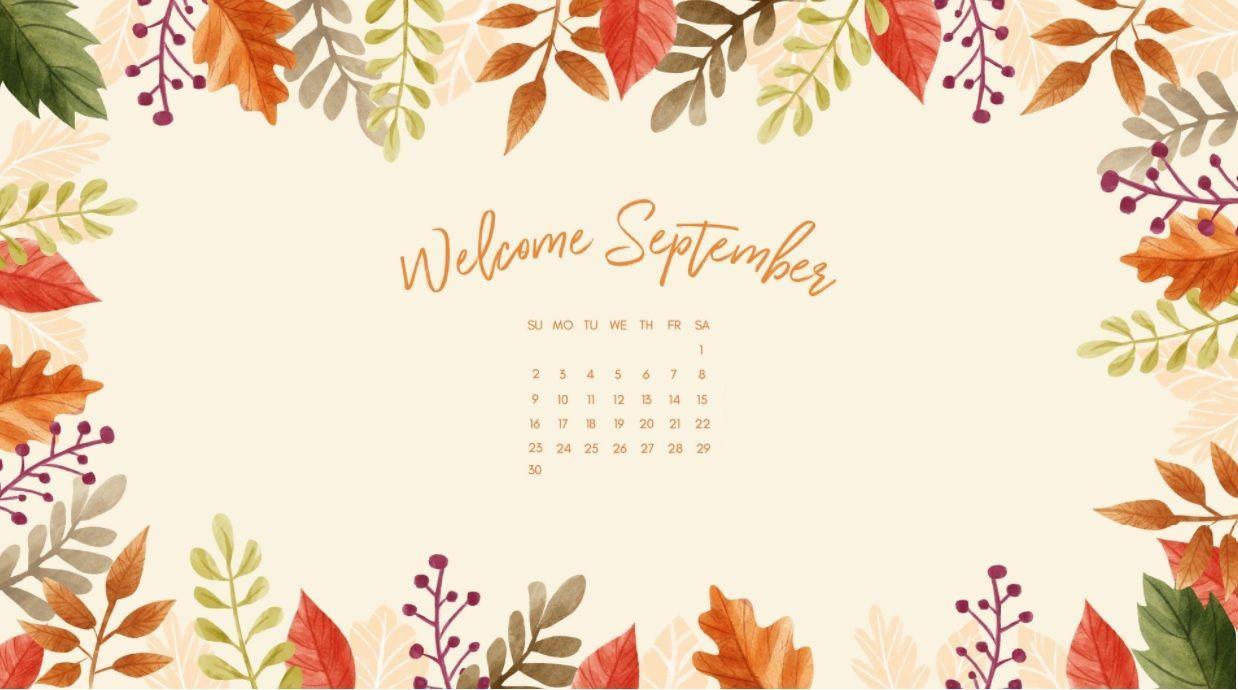Welcome September 2018 Calendar Wallpaper. Calendar 2018