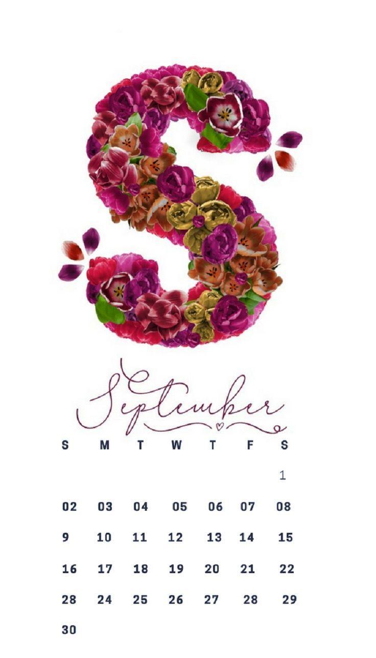 September 2018 iPhone 7 Calendar Wallpapers.