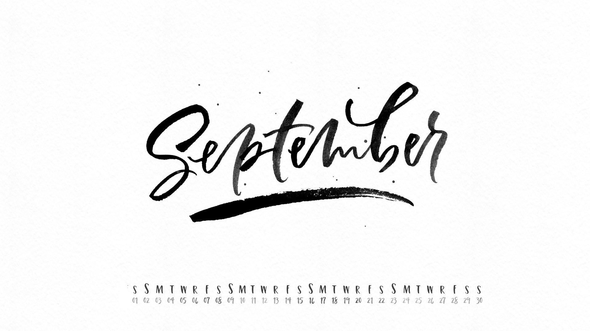 September 2018 Calendar Wallpaper