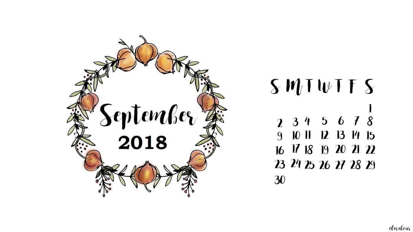 Calendar Wallpaper September 2018. MaxCalendars