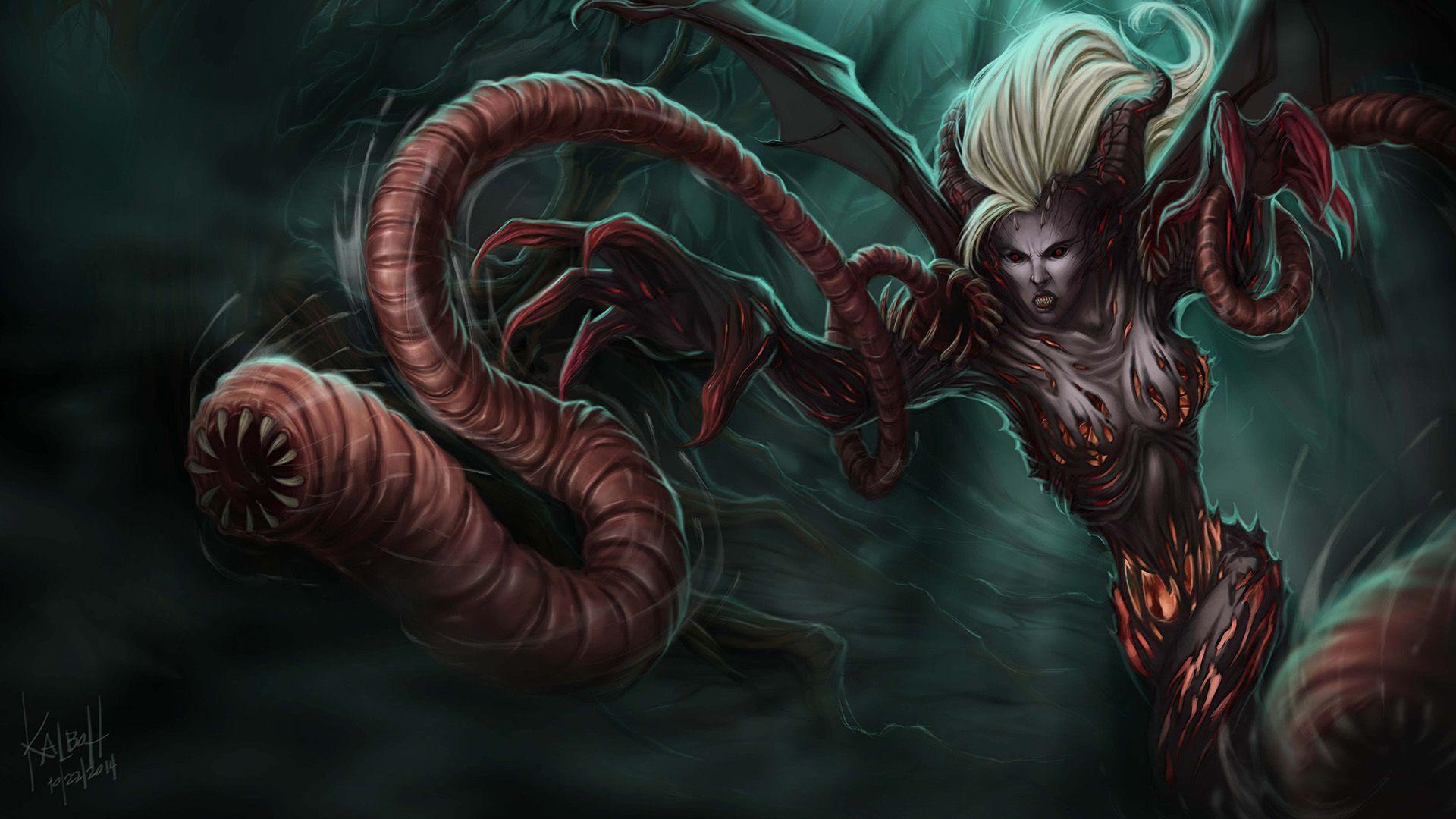 Demonic Zyra League Of Legends Wallpaper HD League Of Legends