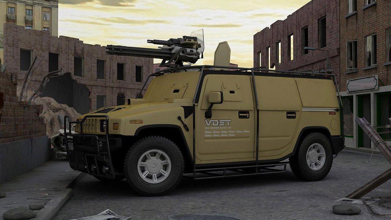 Hummer h1 с пулеметом