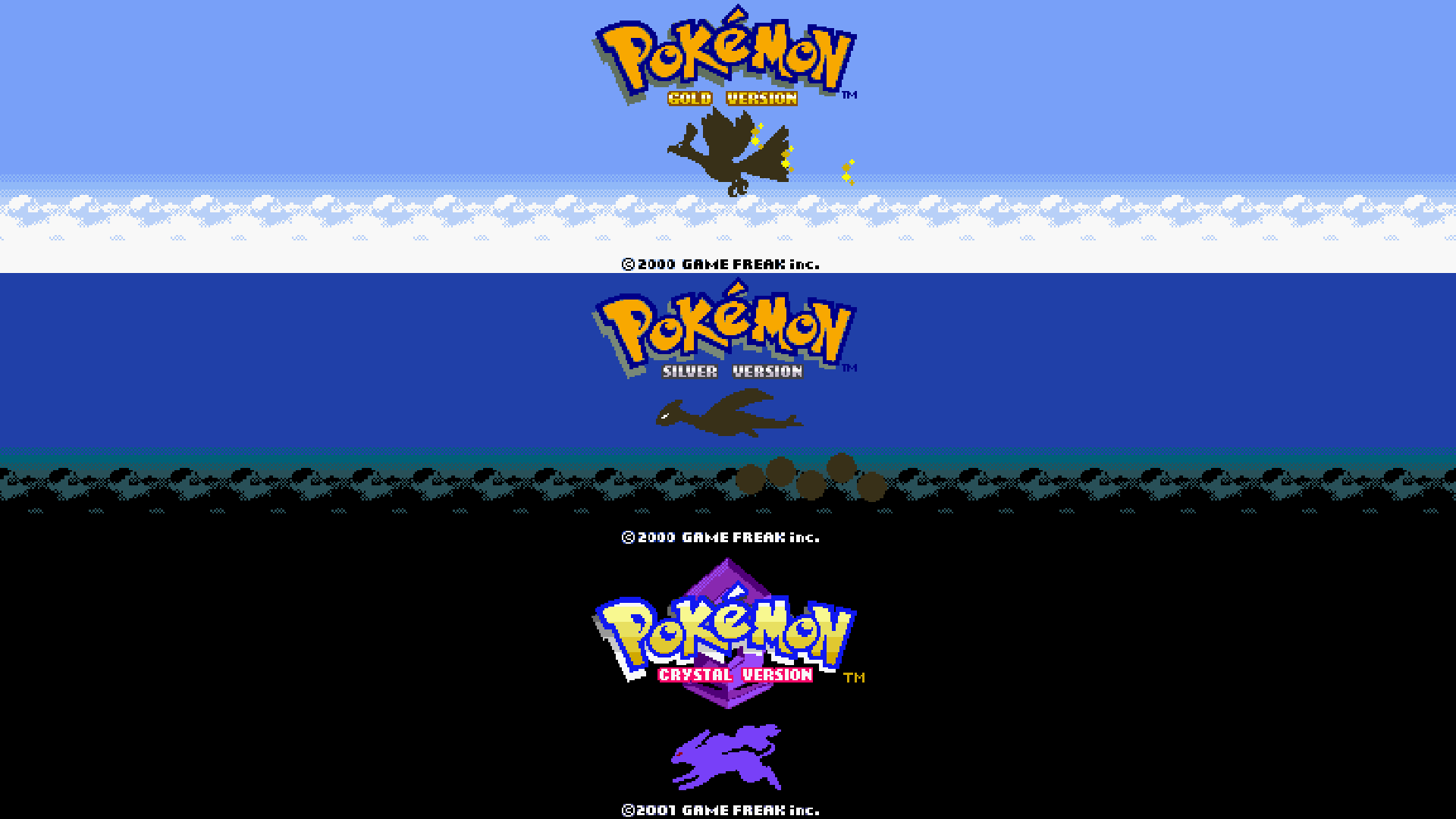 I Made Some Gold Silver Crystal Title Screen Inspired Wallpaper 2 Desk Mobile With Text And Textless Versions. Pokemon Picture, Pokemon, Gaming Wallpaper