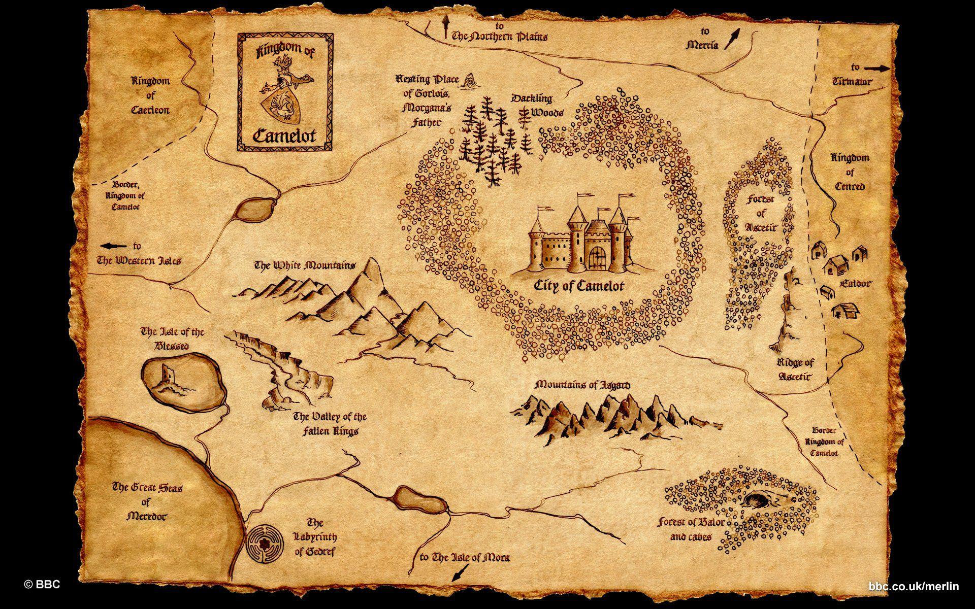Map Of Camelot Merlin