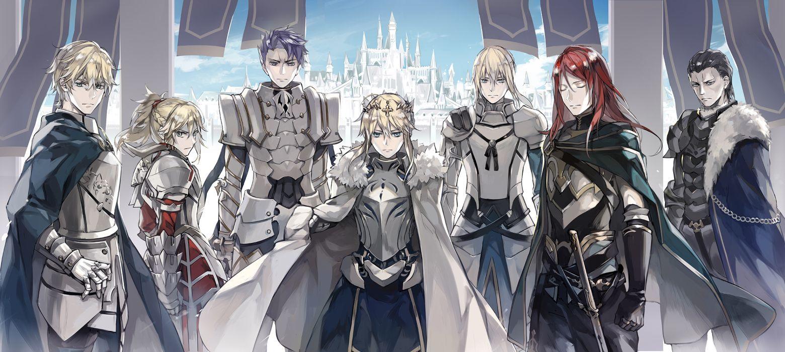 The King and her Knights in Camelot. Fate. Knight