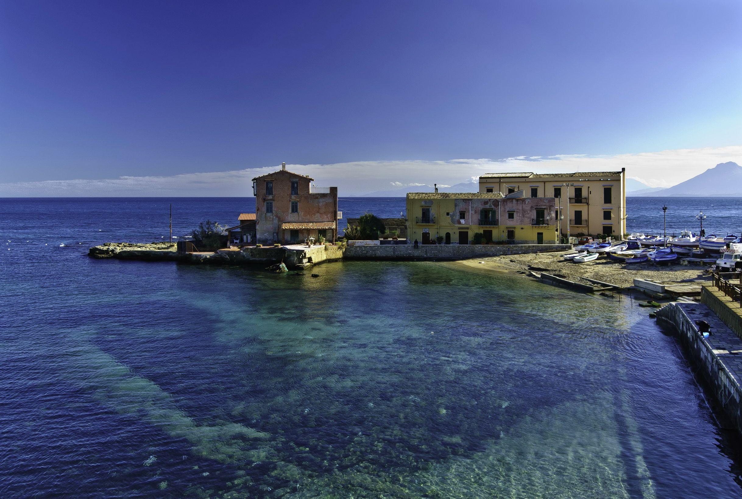 Wallpaper Italy Sicilia Santa Flavia Sea Water Cities 2436x1640