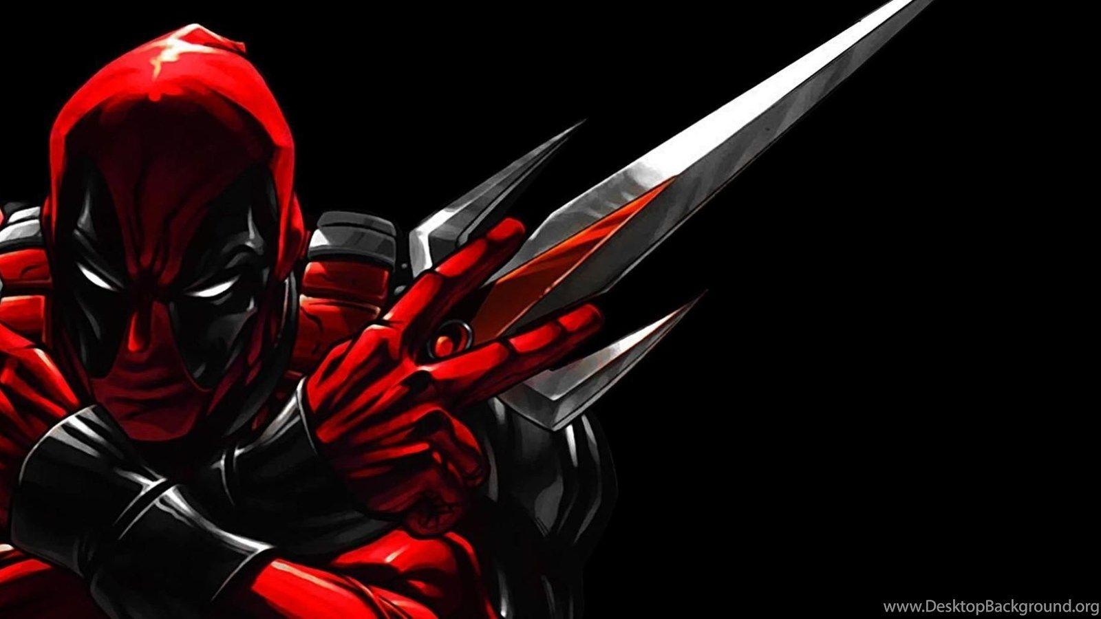 Deadpool Red Anti Hero Wallpaper HD Desktop Background
