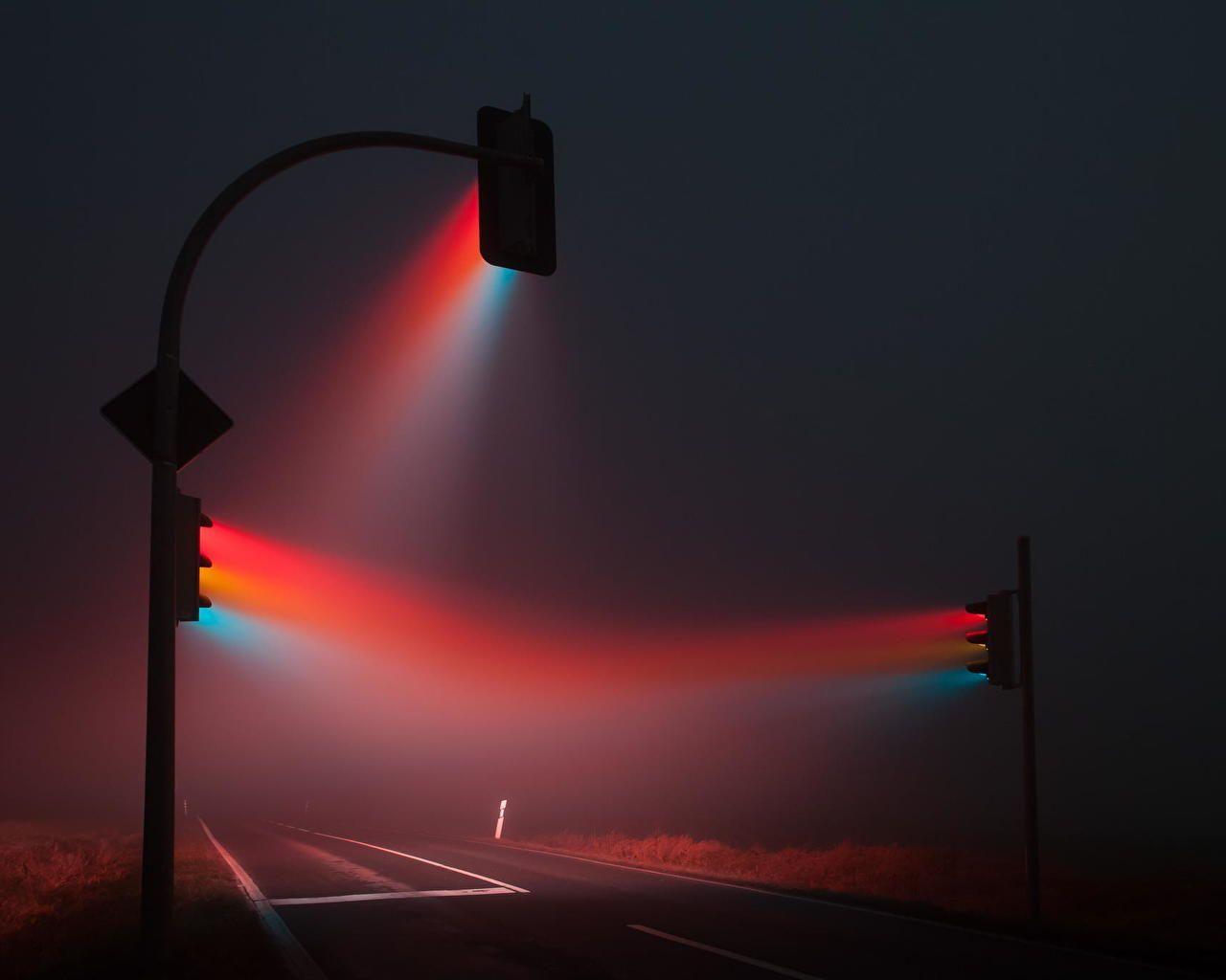 Street Lights in Fog