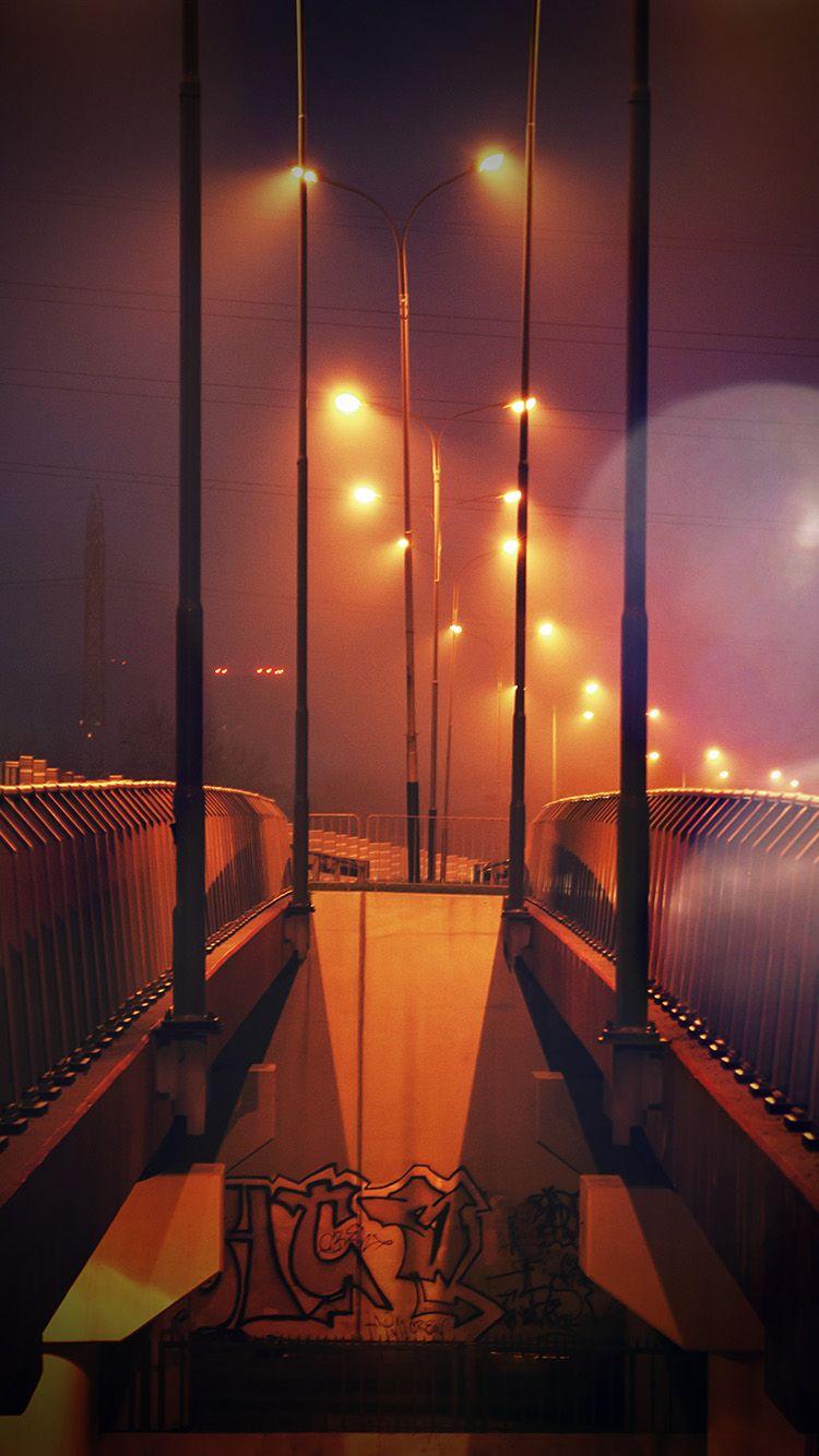 iPhone7 wallpaper. night bridge city view