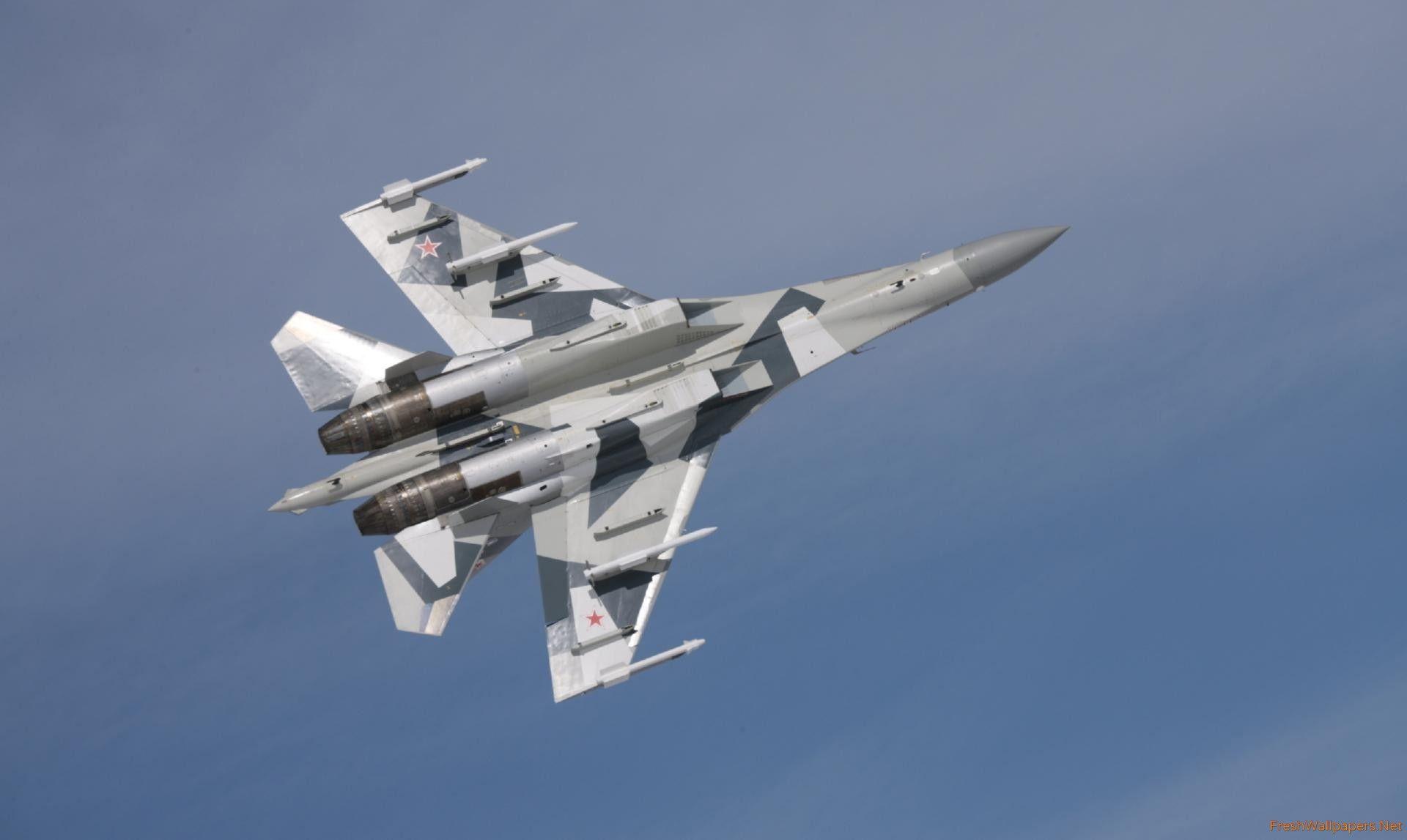 Sukhoi Su 35 With Rockets View From Under Wallpaper