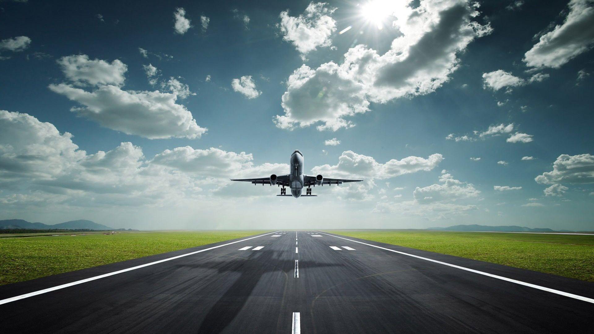 clouds, aircraft, runway, aviation, Airbus A330 wallpaper