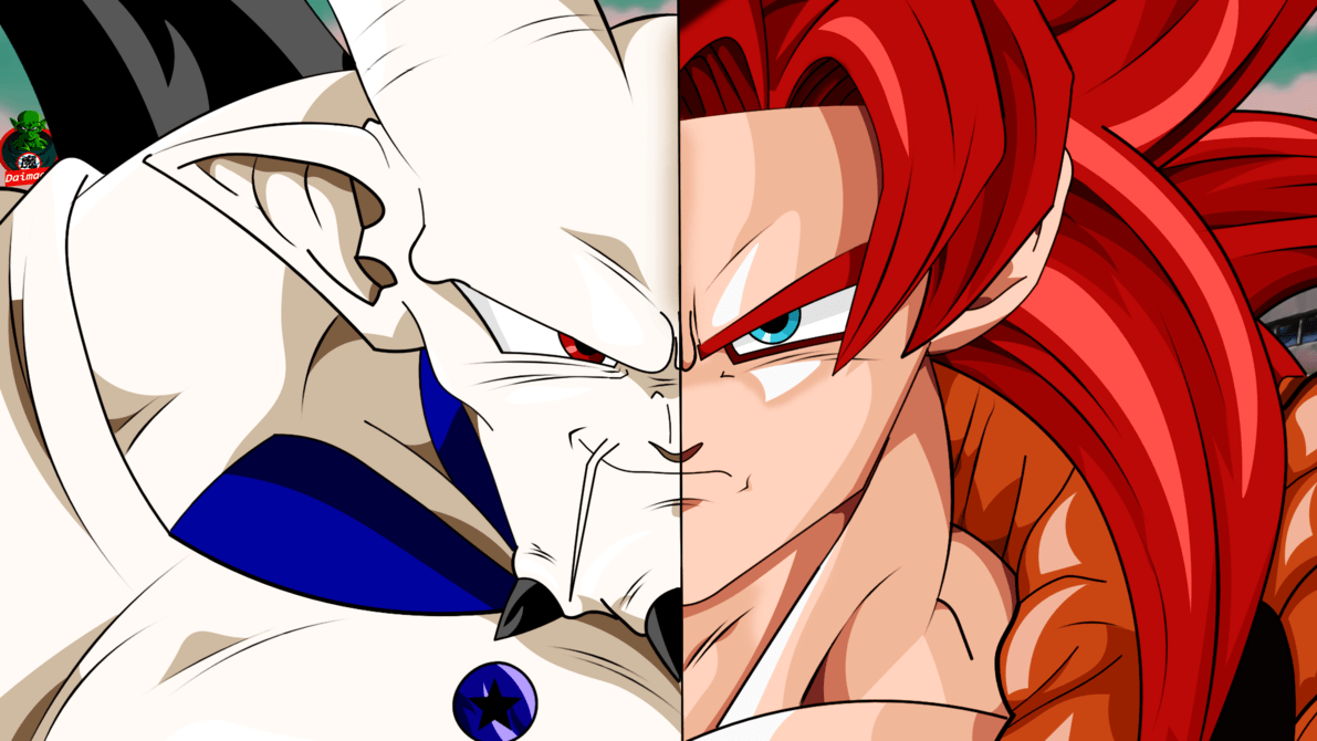 Gogeta Super Saiyan 4 X Omega Shenron Wallpaper
