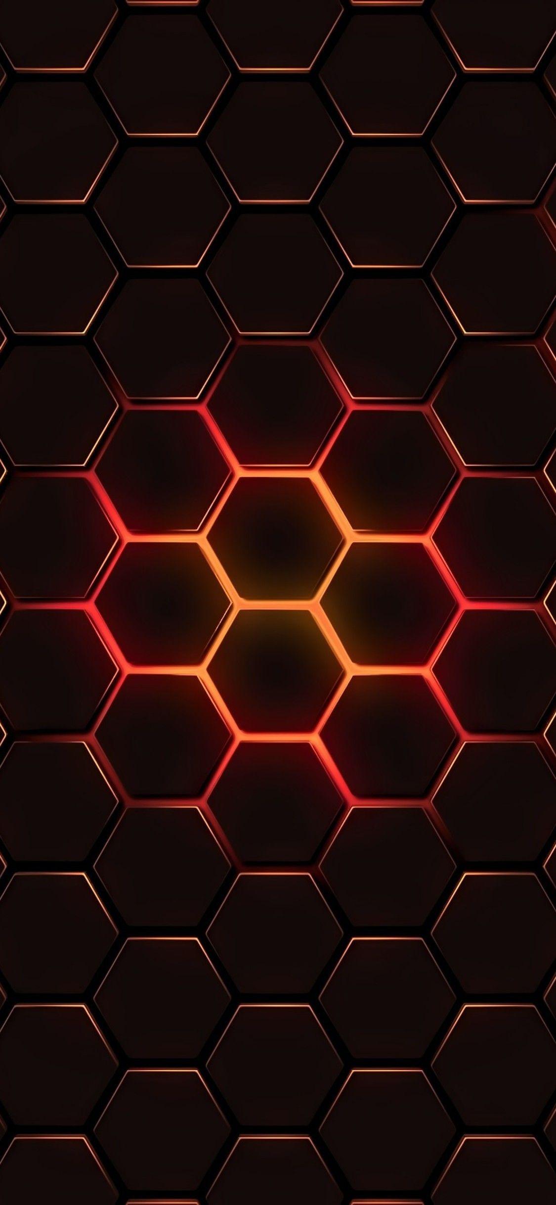 Wallpaper iPhone X Gradient Unique 1125x2436 Hexagon Geometry 4k