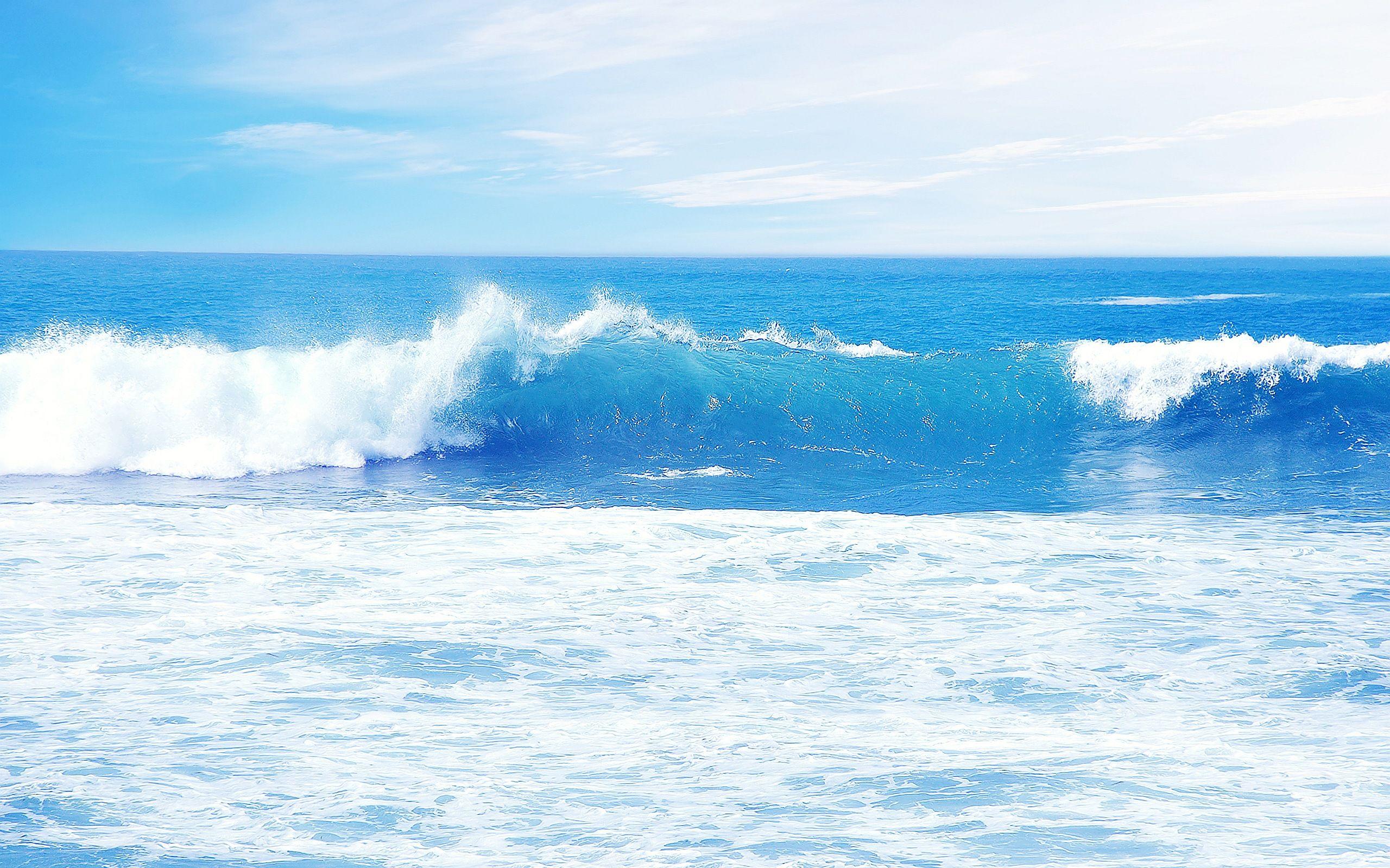 Blue Ocean Waves HD Desktop Wallpaper, Instagram photo, Background