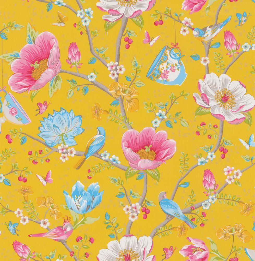 Chinese Garden, Wallpaper, 341006. Chinese garden, Mustard