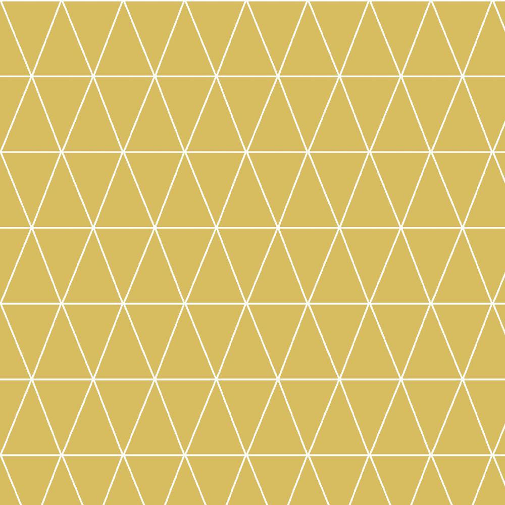 Graham & Brown Symmetry Triangolin Mustard Removable Wallpaper