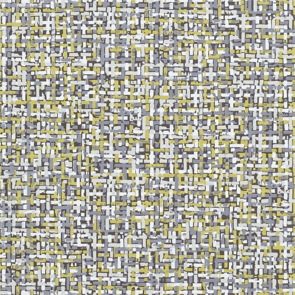 Mustard / Slate Grey 110690 Tota Harlequin Jardin Boheme Wallpaper