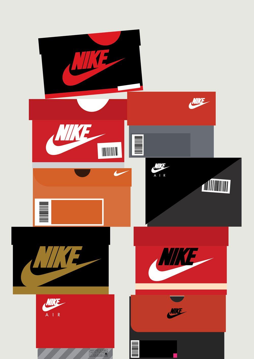 Sneaker Boxes series of prints celebrating the humble shoe box