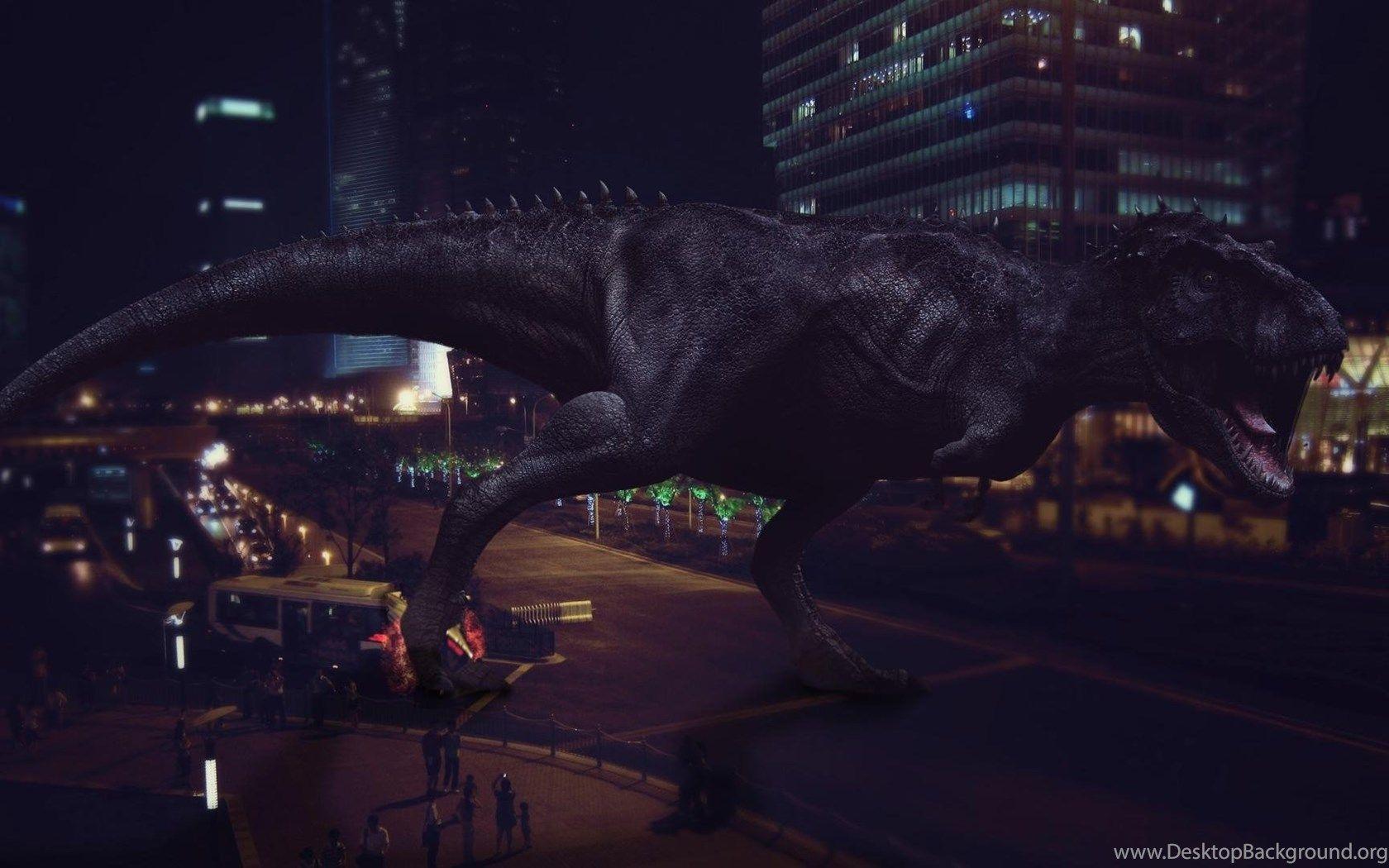Tyrannosaurus Rex Urban Wallpaper Desktop Background