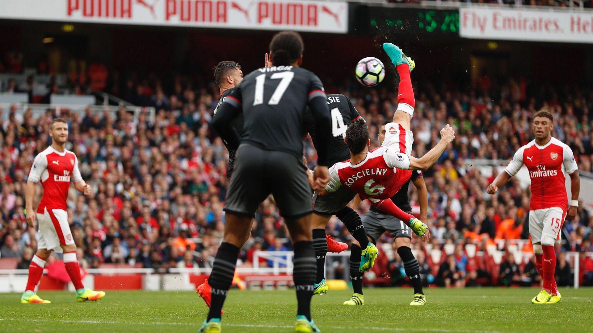 Match Wallpaper, 1080p Koscielny's outstanding bicycle kick v
