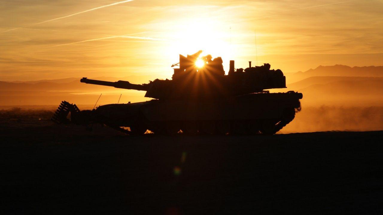 Wallpaper M1 Abrams, Indirect fire, Fort Irwin, Exercise, US Army