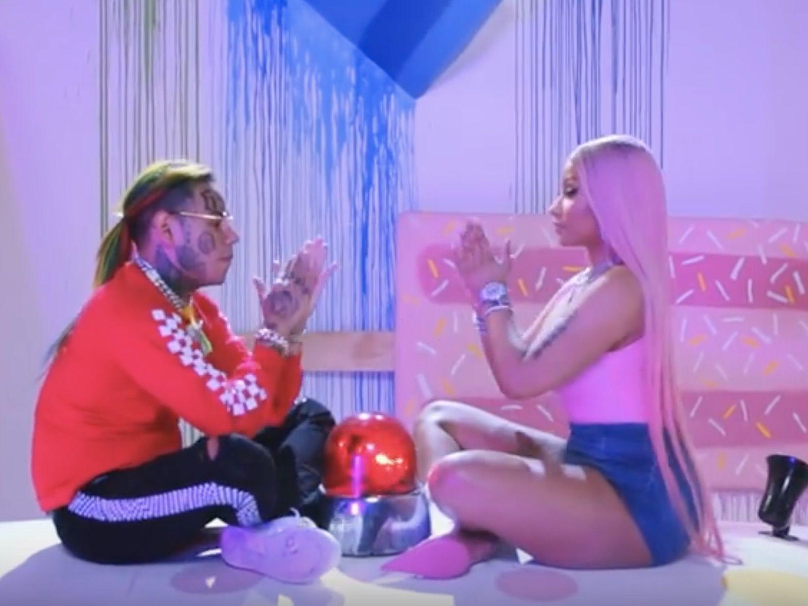 Watch: Nicki Minaj Channels Her Inner Tekashi 6ix9ine In New FeFe